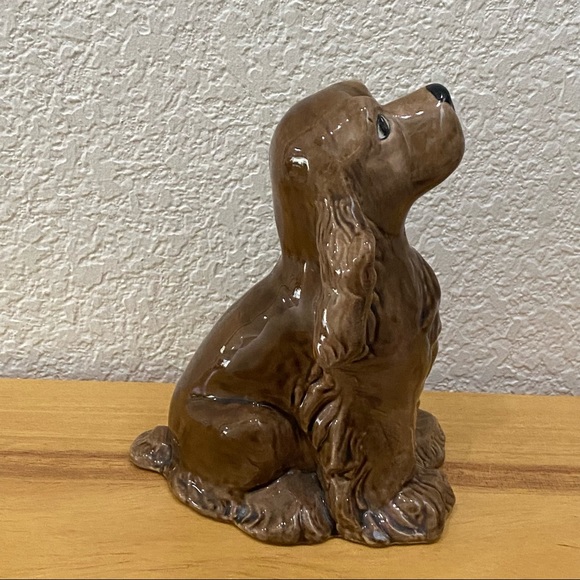 Vintage Signed P. Paolucci Ceramic Brown Cocker Spaniel Dog 6” Figurine - Picture 5 of 15